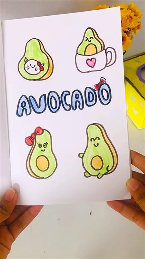 🎉Lets make avocado doodle 🥑✨🌸#shorts #frostydino