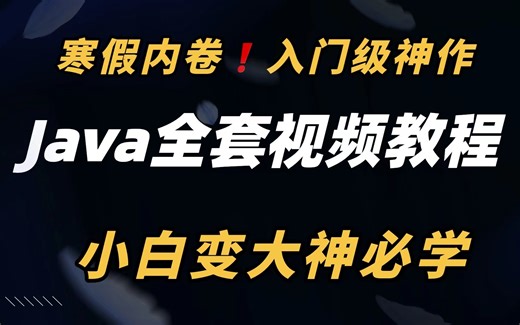 【寒假内卷必看最新完整版】Java入门_Java开发_零基础入门到精通_Java实战教程_堪称入门级神作