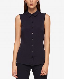 Tommy Hilfiger Women's Sleeveless Button-Up Blouse - Macy's