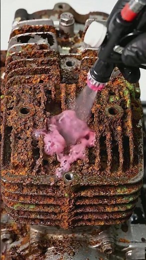 Extreme Rust Removal: Saving a 50-Year-Old Abandoned Engine #shorts #viral #satisfying