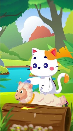 Ring ring, riding a two-wheeled bicycle with a cat and a goat #kidsongs #kidscartoons