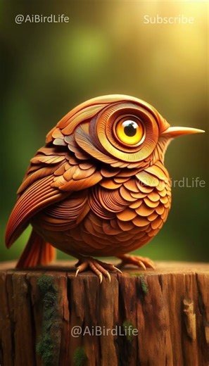 Fantastic cute bird moving her feathers looking with unique eyes #birds #amazing #aivideo
