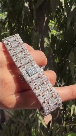 Elegant Iced Out Moissanite Watch For Men Sapphire Crystal Glass | Moissanite Watch #shorts