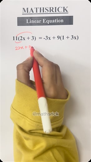 Mathsrick | Linear Equations In One Variable 💯| MATHSRICK Share with Friends who can solve this🚀 ⏺️ Subscribe Instagram channel to solve your... | Instagram