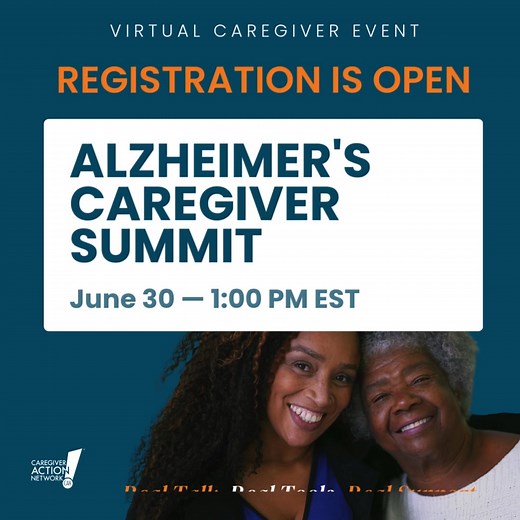 Caring for someone with Alzheimer’s and struggling with challenging behaviors like aggression or agitation? You’re not alone. Join our upcoming event: Alzheimer's Caregiver Summit - A Peer-Led Dive into Mood, Memory, and More. This is a free, virtual event hosted by Caregiver Action Network and led by real caregivers. 🧠 Tools for navigating Neuropsychiatric Symptoms (NPS) 🎤 Real-life stories from caregivers across the country 💬 Moderated by CAN CEO Marvell Adams Jr. Hear from real caregivers.