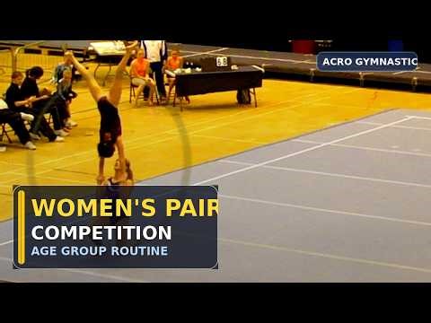 Women’s Pair Acrobatic Gymnastics Competition Routine | Age Group