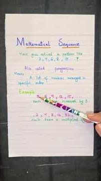 Mathematical Sequence Explained | Infinity Math #shorts
