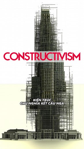 Chủ nghĩa kết cấu Nga - Constructivism Constructivism theo đúng tinh thần của chủ nghĩa Cộng sản, lý tưởng Cộng sản với việc đề cao nhân dân lao động đã tác động đến các KTS Liên Xô lúc đó. Chủ nghĩa cấu tạo chú trọng tới công năng của công trình, loại bỏ những chi tiết trang trí thừa mứa lãng phí, công trình chủ yếu là hệ kết cấu chịu lực. Hệ kết cấu, như những người lao động chính là tâm điểm mới của trào lưu này. Chính vì thế chủ nghĩa kết cấu hoàn toàn khác với tất cả lý thuyết kiến trúc thờ