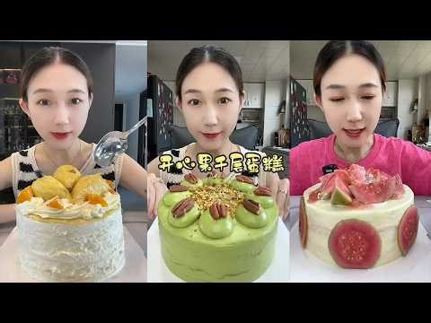 Asmr Chinese Dessert Show, Crepe Cake, Lava Cake || Eating Sounds