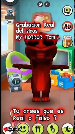 Este es el virus MALDIT0 de MY HORROR TOM No lo juegues o mueres #creepy #parati #talkingtom