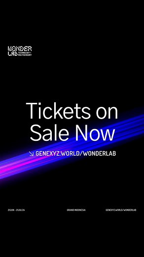 Akhirnya kamu gak perlu nunggu lagi.. Tiket WONDERLAB sekarang udah bisa dibeli melalui official website kami di genexyz.world/wonderlab yang terhubung ke tiket.com. Jangan lupa untuk plan waktu kunjungan kamu sebelum beli tiketnya ya! COMING SOON: Grand Indonesia, 21 June - 21 July 2024 #WONDERLABBYGENEXYZ