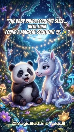 Luna Helps the Sleepy Panda 🐼💙 | Sweet Magical Bedtime Story #shorts