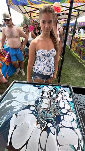 Blue & White Marbling Dip by BLVisuals at Watershed Festival 2025