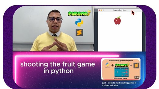Python 游戏 : 射击游戏 第 0 级 Shotting the Fruit Python Game