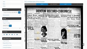 Archiving Denton's History: Learn how the Denton Public Library is helping preserve the City's history by creating a digital archive of its Denton Record Chronicle collection. | City of Denton, TX - City Hall