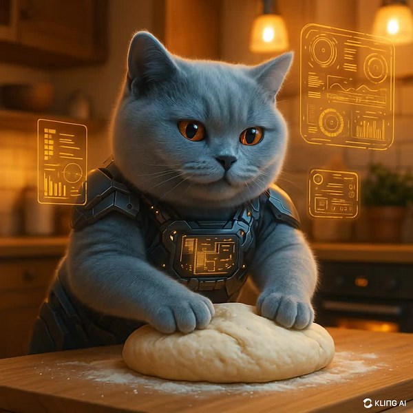 Glitch: The Cat Who Kneads... and Plots. #CyberCat #AICat #GlitchTheCat #funnytiktok#funnySciFi #britishhumor#TikTokCats