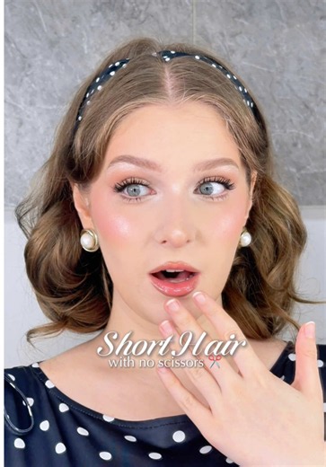 You actually don’t have to get a haircut to see if short hair looks good on you 👀 Lmk if you try it! #shorthairstyles #shorthair #hairhack #hairtips