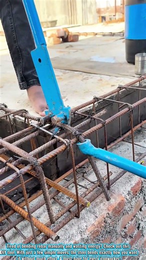 Effortless Rebar Bending With This Simple Homemade Tool. #beautifultools #construction #machine