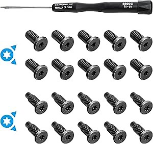 Belleone Video Doorbell Security 2 Sets/20 Pcs Screws Bolts & Torx T6 Screwdriver, Safety Screws Replacement Compatible with Video Doorbell 1 and Doorbell 2