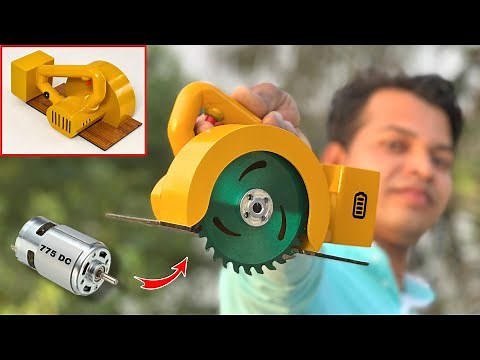 How To Make Rechargeable Wood Cutting Machine Using 775 motor || Circular Saw at Home