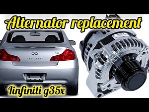 How to replace alternator on infiniti g35x or 3.5 motor. step-by-step 2008 infiniti g35x