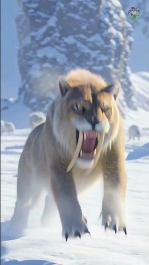 Meet Smilodon – The Ice Age’s Deadliest Hunter #ice age #extinctanimal #shorts #smilodon