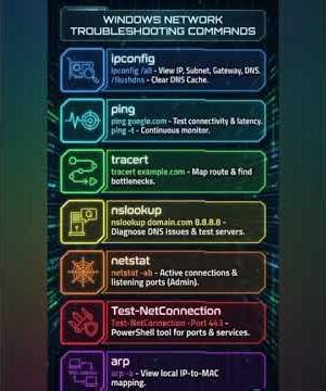 Fix Network Issues FAST with These Windows Commands 💻🌐 #WindowsNetworking #TechTips