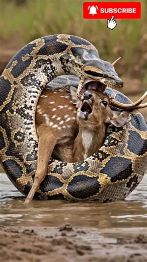 Python vs Deer🐍🦌#shorts #snake