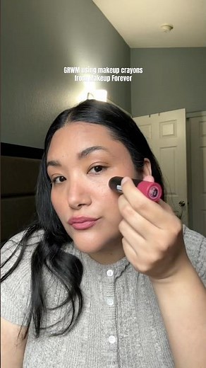 GRWM makeup routine using makeup crayons 👀🥰💕 #makeuproutine #makeupforever #grwmmakeup