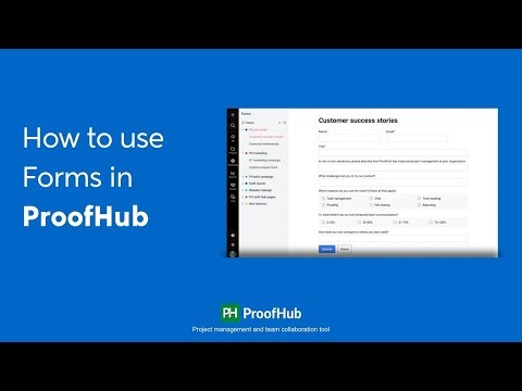 How to use Forms in ProofHub
