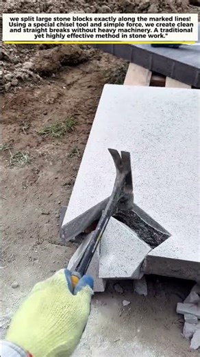 Perfect Stone Splitting Technique | How to Cut Stone by Hand‎