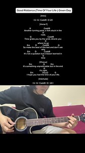 Good Riddance ( Time Of Your Life ) Green Day Acoustic guitar cover with chords and lyrics #greenday #goodriddance #timeofyourlife #acoustic #guitar #musica #musician #uaelife | Guitar and Lyrics