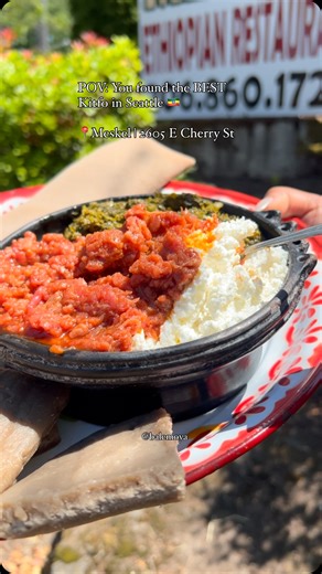 Kitfo is a delicate Ethiopian beef tartare that, while made with just a few ingredients, requires extra care and precision. It’s not something we usually order at restaurants—it’s that sensitive of a dish. But a friend insisted we try everything at Meskel, especially the Kitfo—and we’re so glad we listened. We tried Kitfo at a few other spots, but hands down, Meskel’s takes the crown. We had it on our last day in Seattle, and it was the perfect way to close out the trip. We also had the honor of