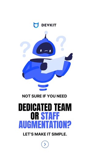 Choosing between a Dedicated Team and Staff Augmentation is simpler than it seems. It all depends on what your product needs at this time. 👥 If you want long-term ownership and steady progress, a dedicated team is the right fit. 🚀 If you need a quick boost in expertise, targeted support works better. The key is understanding the logic behind the choice. If you want help choosing the right model, reach out at hi@devkit.agency #DevKit #DevKit_LLC #DedicatedTeams #StaffAugmentation #TeamManagemen