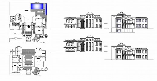 Two-storey Villa, 1512202 - Free CAD Drawings