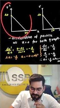 NEET PHYSICS Trick : Velocity vs Position graph | ssp sir
