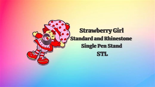 Strawberry Girl Single Pen Stand STL File Only - Etsy