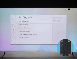 If you're experiencing connectivity issues with your Samsung QLED TV, you can run a quick Self-Diagnosis to identify the issue, all from your couch. Just hit Settings > Support > Self Diagnosis | Samsung Support