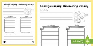 Scientific Inquiry Worksheet: Discovering Density