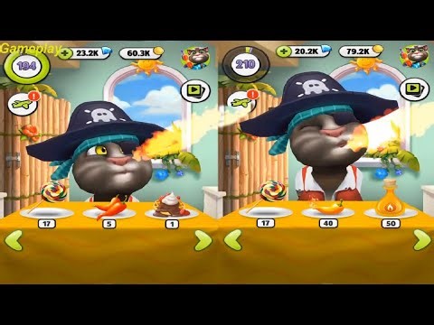 My Talking Tom Little VS large level 195 VS level 210 Gameplay