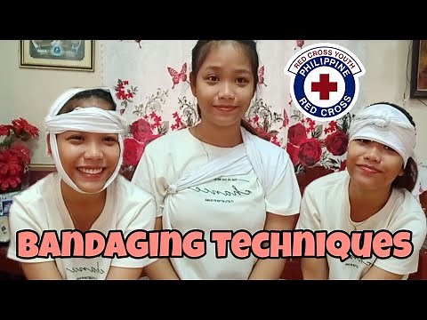 How to do bandaging techniques using triangular bandage(CRAVAT PHASE) Head topside;Forehead;Shoulder