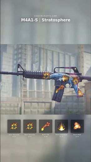 CS2 M4A1-S Stratosphere — Stickers vs Base Craft #cs2 #cs2skins #shorts
