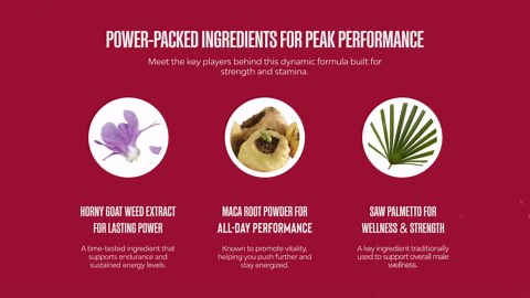 Horny Goat Weed for Men - Extra Strength Male Supplement with Black Maca Root, Tongkat Ali, Saw Palmetto & Panax Ginseng Extract for Stamina & Energy - 60 Capsules