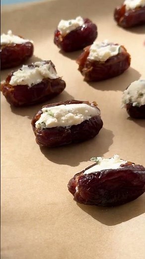 Bacon Wrapped Honey & Goat Cheese Stuffed Dates
