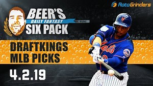 DraftKings lineup picks for MLB 4-2-19 from RotoGrinders DFS expert "Beermakersfan". | RotoGrinders.com