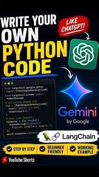 Build Your Own ChatGPT with Python + Gemini AI 🔥#Python #GeminiAI #LangChain #ChatGPT #AIChatbot