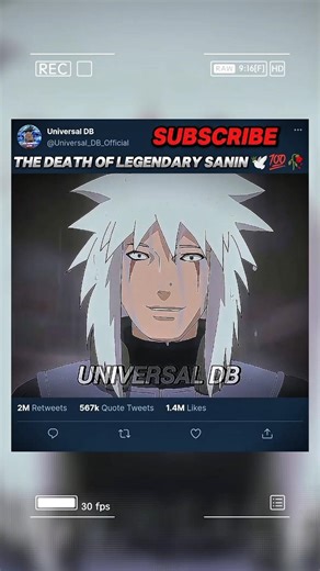 The death of Legendary sanin 💔💯🥀|| #subscribe #viralshort .