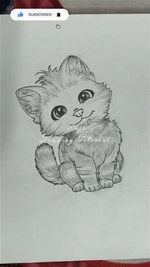 How to draw a cute cat easy। How to draw a cute cat step by step। #cutecat #cat #cats #youtubeshorts