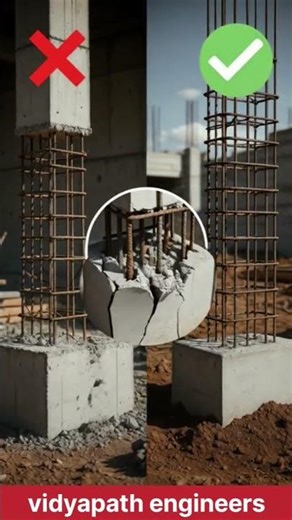 Wrong vs Correct Column Foundation | Civil Engineering