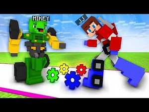 JJ vs Mikey Transformers Titan Battle - Maizen Minecraft Animation